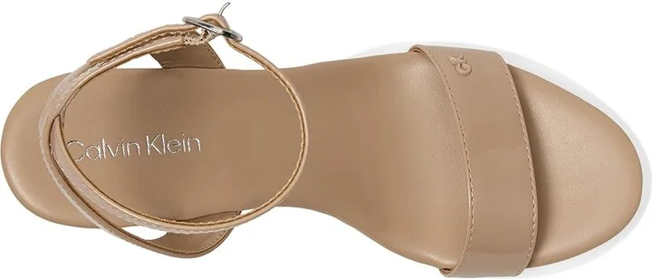 Calvin Klein Belliny Women's Sandals Light Natural Patent : 8.5 M, Leather - Image 2