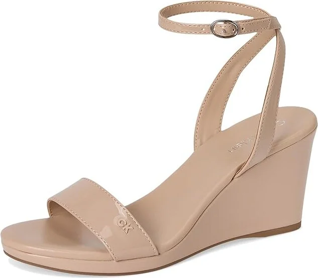 Calvin Klein Belliny Women's Sandals Light Natural Patent : 8.5 M, Leather - Image 5