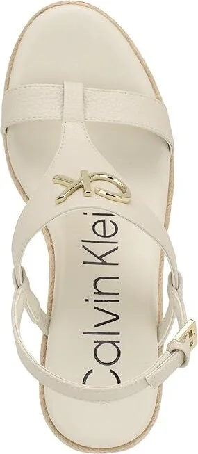 Calvin Klein Blanta Women's Sandals Ivory : 9.5 M, Leather/Rubber - Image 2