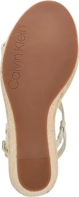 Calvin Klein Blanta Women's Sandals Ivory : 9.5 M, Leather/Rubber - Image 3