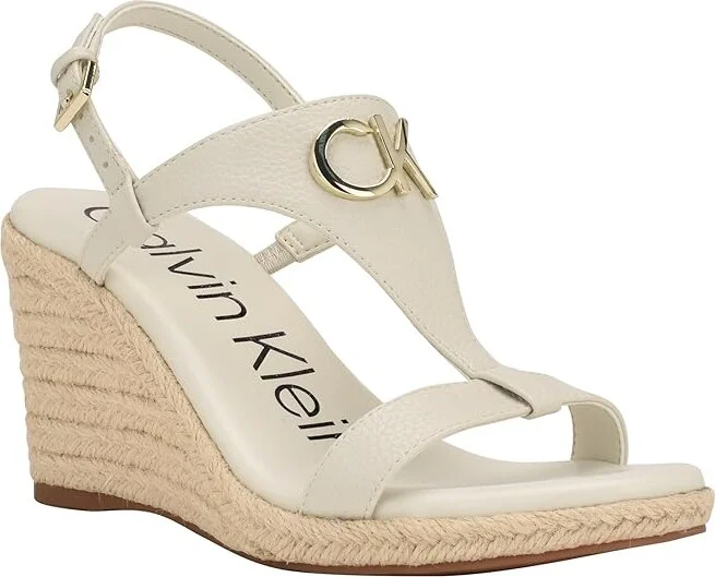 Calvin Klein Blanta Women's Sandals Ivory : 9.5 M, Leather/Rubber - Image 4