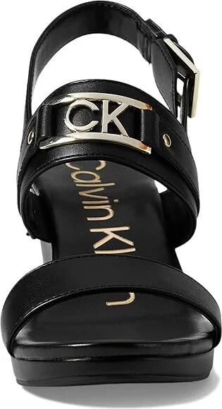 Calvin Klein Bomega Women's Sandals Black : 9.5 M, Leather - Image 2