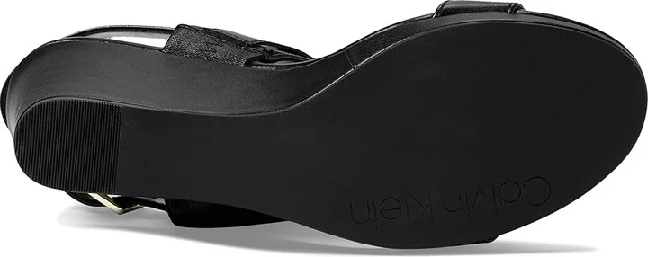 Calvin Klein Bomega Women's Sandals Black : 9.5 M, Leather - Image 3
