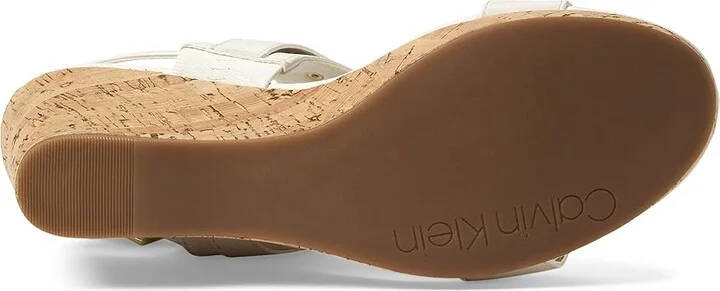 Calvin Klein Bomega Women's Sandals Ivory : 10 M, Leather - Image 3