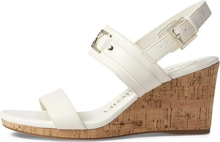 Calvin Klein Bomega Women's Sandals Ivory : 10 M, Leather - Image 5