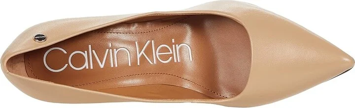 Calvin Klein Brady High Women's Heels Light Natural : 5 M, Leather - Image 2