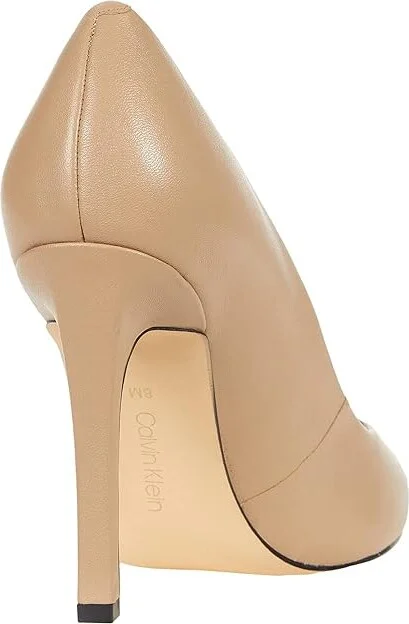Calvin Klein Brady High Women's Heels Light Natural : 5 M, Leather - Image 4