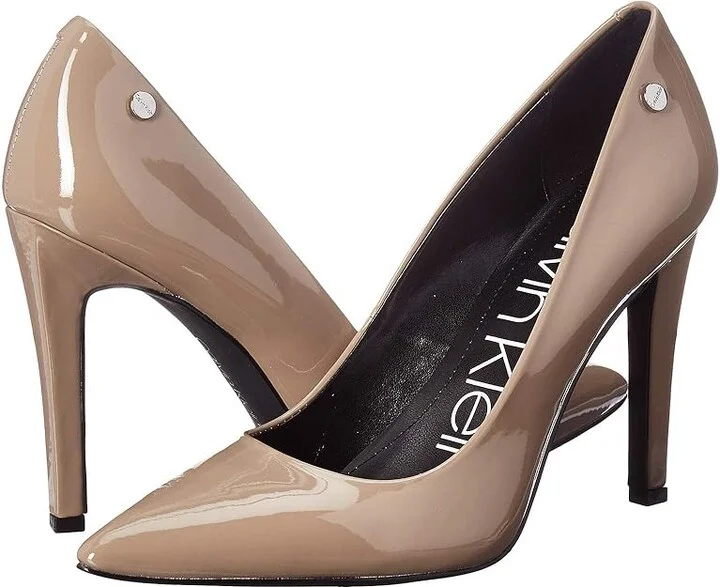 Calvin Klein Brady High Women's Heels Tobacco : 6 M, Leather