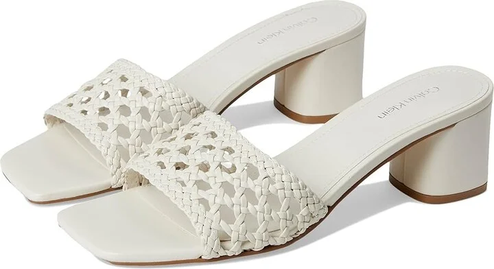 Calvin Klein Brianny Women's Sandals Ivory : 7.5 M, Synthetic