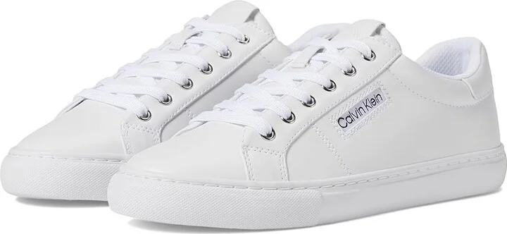 Calvin Klein Caly Women's Shoes White : 9 M, Leather/Rubber