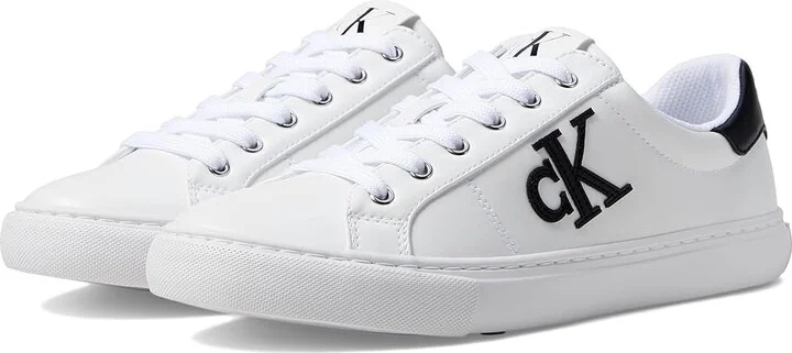 Calvin Klein Calysse Women's Shoes White/Black : 8.5 M, Leather