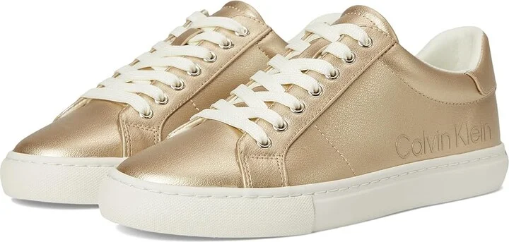 Calvin Klein Camzy Women's Shoes Gold Metallic : 8.5 M, Faux Leather