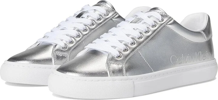 Calvin Klein Camzy Women's Shoes Silver Metallic : 9.5 M, Faux Leather