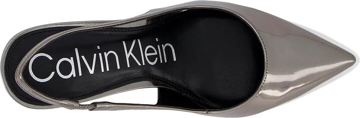 Calvin Klein Cinola Women's Shoes Pewter Mirror Metallic : 11 M, Leather - Image 2