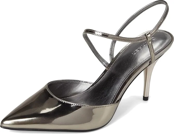 Calvin Klein Cordera Women's Shoes Pewter Mirror Metallic : 7.5 M, Synthetic - Image 5