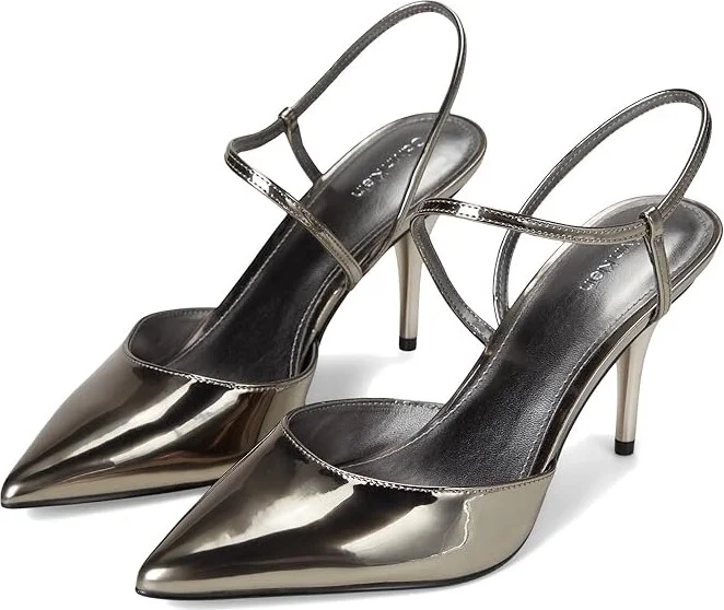 Calvin Klein Cordera Women's Shoes Pewter Mirror Metallic : 7.5 M, Synthetic