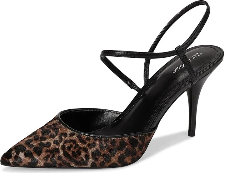 Calvin Klein Corderaly Women's Shoes Dark Natural Leopard : 8 M, Faux Leather - Image 5
