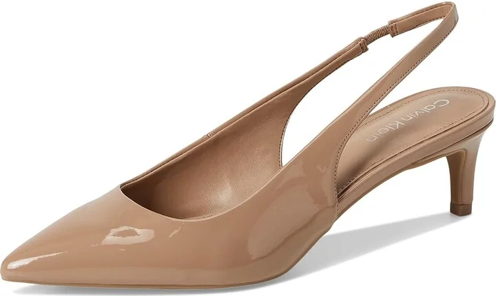 Calvin Klein Dainty Women's Shoes Light Natural Patent 1 : 5 M, Leather - Image 5