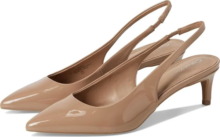 Calvin Klein Dainty Women's Shoes Light Natural Patent 1 : 5 M, Leather