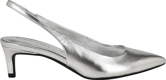 Calvin Klein Dainty Women's Shoes Silver : 7.5 M, Leather - Image 5