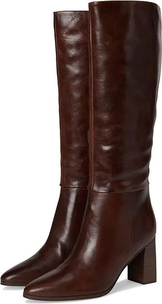 Calvin Klein Dawna Women's Boots Dark Brown Leather : 10 M