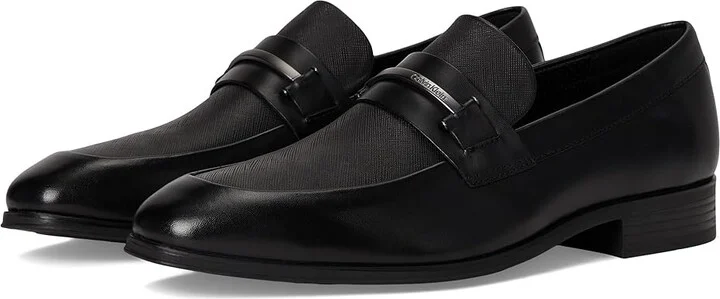 Calvin Klein Dillie Men's Lace Up Wing Tip Shoes Black Leather : 8.5 M