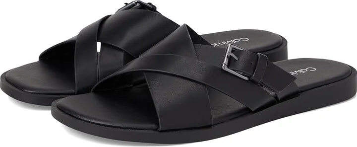 Calvin Klein Elon Men's Sandals Black : 13 M, Leather