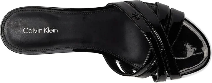Calvin Klein Gabbie Women's Wedge Shoes Black Patent : 6.5 M, Faux Leather - Image 2