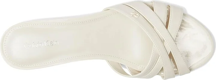 Calvin Klein Gabbie Women's Wedge Shoes Ivory Patent : 8 M, Faux Leather - Image 2