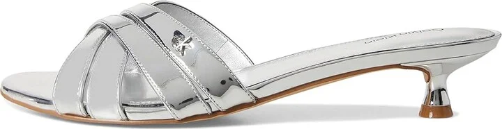Calvin Klein Gabbie Women's Wedge Shoes Silver Mirror Metallic : 5.5 M, Faux Leather - Image 6