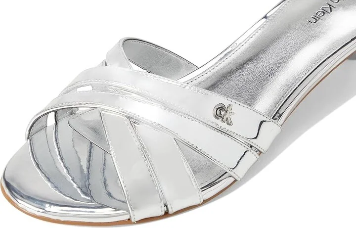 Calvin Klein Gabbie Women's Wedge Shoes Silver Mirror Metallic : 5.5 M, Faux Leather - Image 7