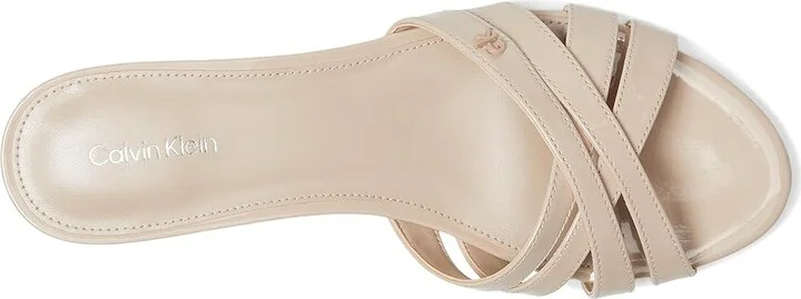Calvin Klein Gabbie Women's Wedge Shoes Taupe Patent : 6 M, Faux Leather - Image 2