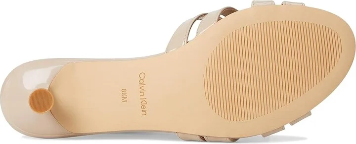 Calvin Klein Gabbie Women's Wedge Shoes Taupe Patent : 6 M, Faux Leather - Image 3