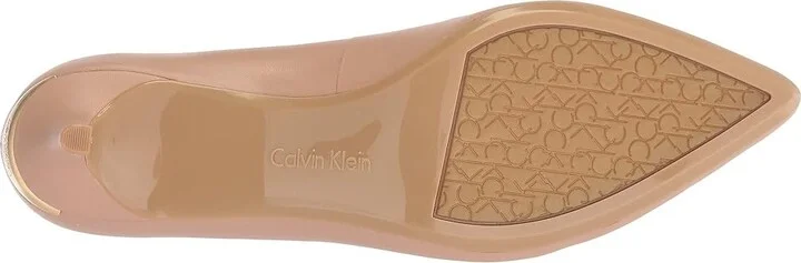 Calvin Klein Gabrianna Pump Women's 1-2 inch heel Shoes Desert Sand 1 : 5 M, Leather - Image 3