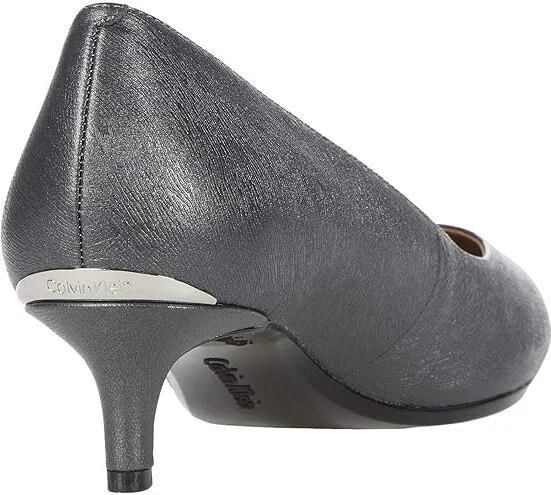 Calvin Klein Gabrianna Pump Women's 1-2 inch heel Shoes Pewter Leather : 5 M - Image 4