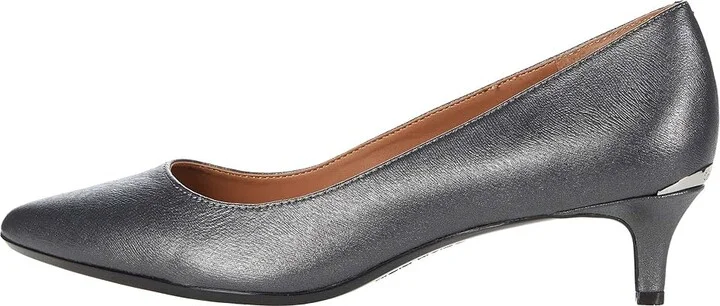Calvin Klein Gabrianna Pump Women's 1-2 inch heel Shoes Pewter Leather : 5 M - Image 6