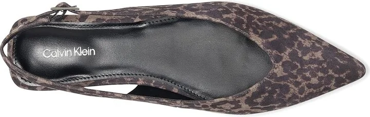 Calvin Klein Galiana Women's Shoes Dark Natural Leopard Suede : 6.5 M, Leather - Image 2