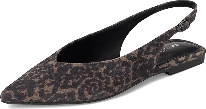 Calvin Klein Galiana Women's Shoes Dark Natural Leopard Suede : 6.5 M, Leather - Image 5