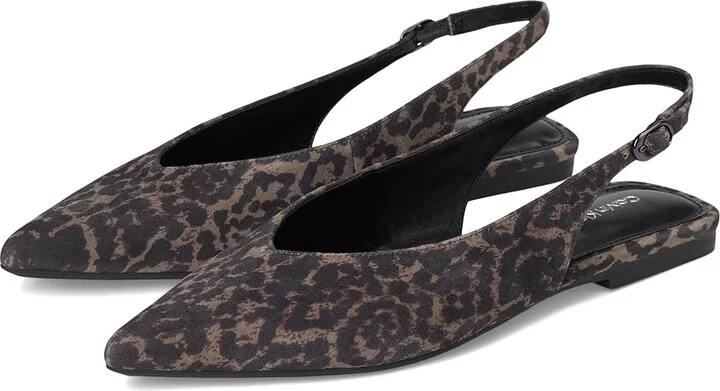 Calvin Klein Galiana Women's Shoes Dark Natural Leopard Suede : 6.5 M, Leather