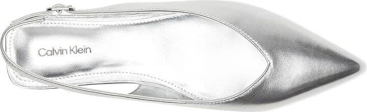 Calvin Klein Galiana Women's Shoes Silver Metallic Leather : 6.5 M - Image 2