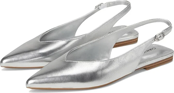 Calvin Klein Galiana Women's Shoes Silver Metallic Leather : 6.5 M