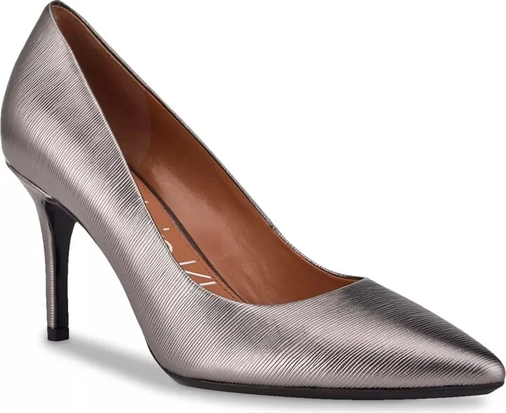 Silver Metallic Leather