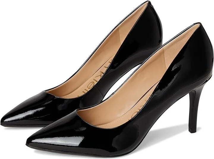 Calvin Klein Gayle Pump High Women's Heels Black Patent 1 : 5 M