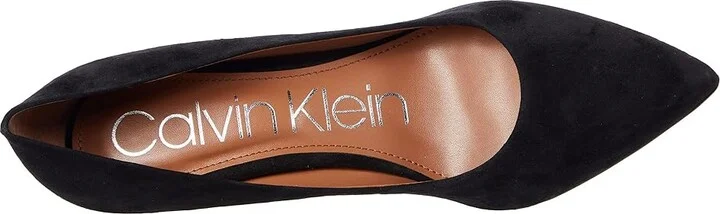 Calvin Klein Gayle Pump High Women's Heels Black Suede : 5 M - Image 2