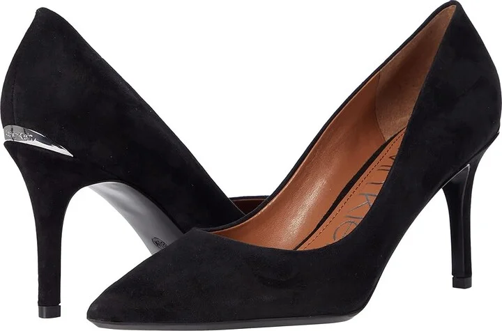 Calvin Klein Gayle Pump High Women's Heels Black Suede : 5 M