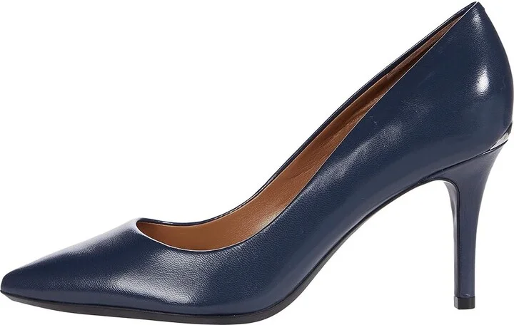 Calvin Klein Gayle Pump High Women's Heels Navy 1 : 5 M, Leather - Image 6