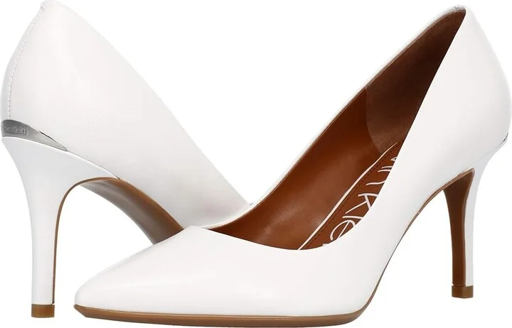 Calvin Klein Gayle Pump High Women's Heels White : 5 M
