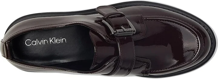 Calvin Klein Glenny Women's Flat Shoes Dark Red : 8.5 M, Synthetic - Image 2