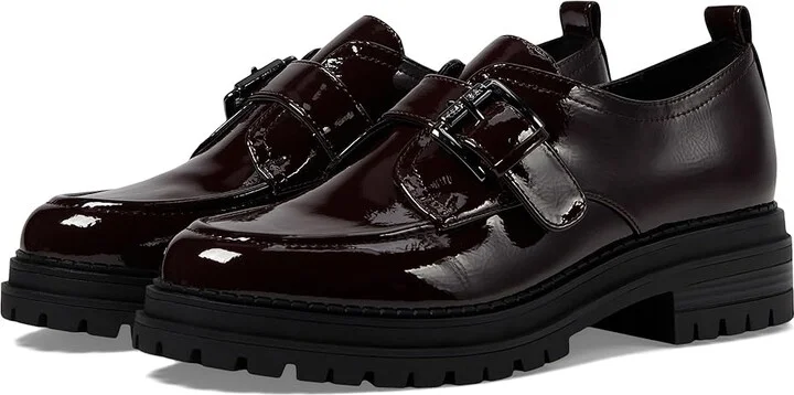 Calvin Klein Glenny Women's Flat Shoes Dark Red : 8.5 M, Synthetic