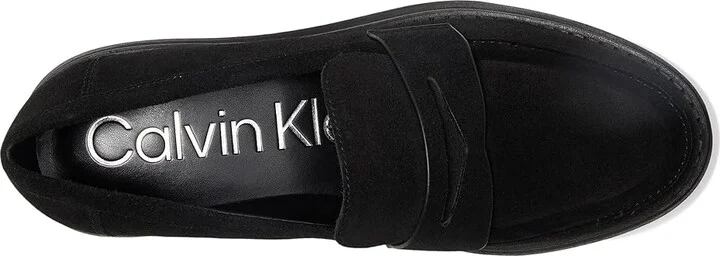 Calvin Klein Grant Women's Flat Shoes Black Suede : 5.5 M, Synthetic - Image 2
